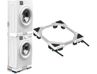 Verrijdbaar Wasmachine Onderstel met Rem & Trillingsdemping - 34% Korting