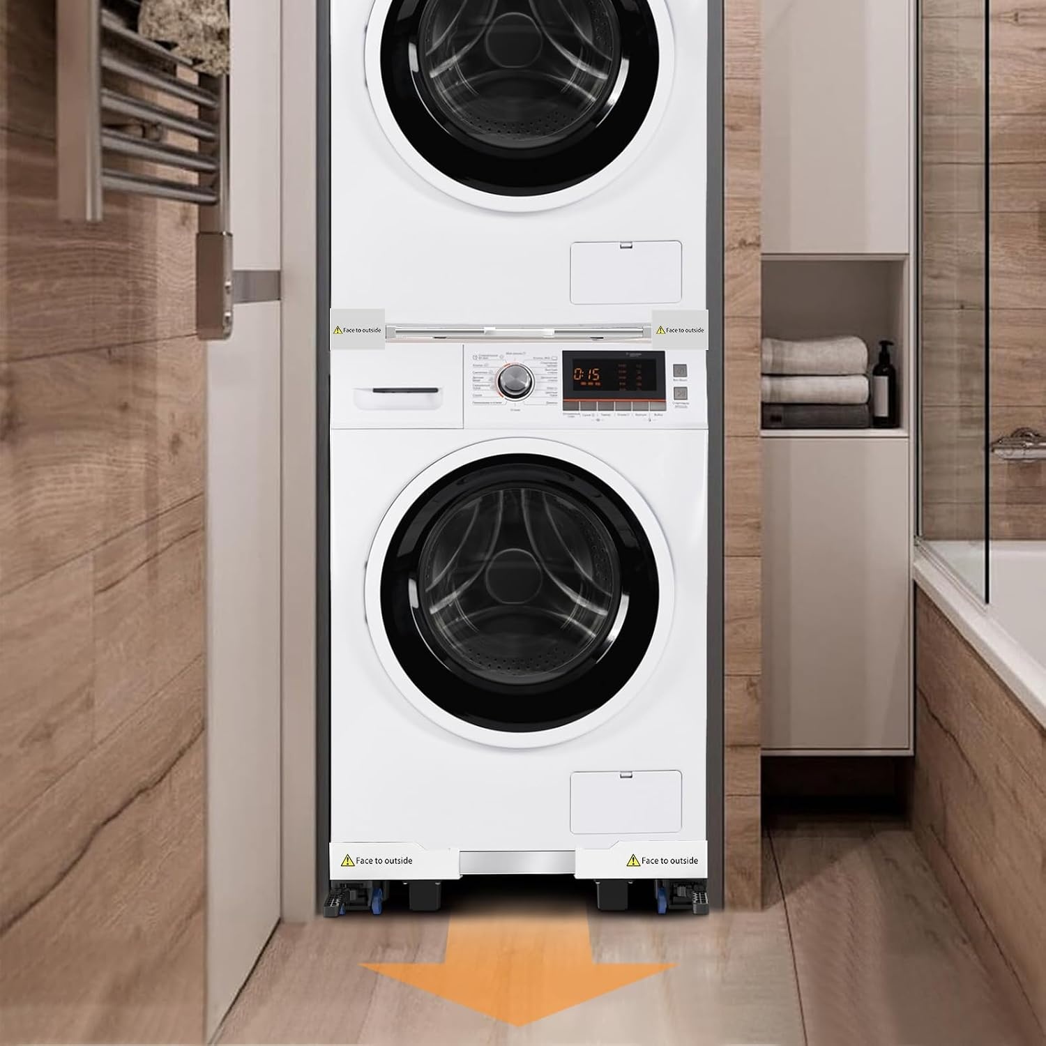 Verrijdbaar Wasmachine Onderstel met Rem & Trillingsdemping - 34% Korting