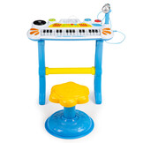 Kinder Keyboard Piano met Microfoon & Kruk - 31 Toetsen - 33% Korting