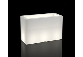 Moderne Witte Plantenbak met LED Verlichting - 80x35x50 cm