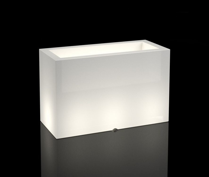 Verlichte Plantenbak Wit Rechthoekig - 80x35x50 cm - 26% Korting