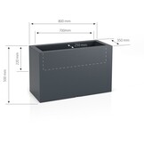 Verlichte Plantenbak Wit Rechthoekig - 80x35x50 cm - 26% Korting