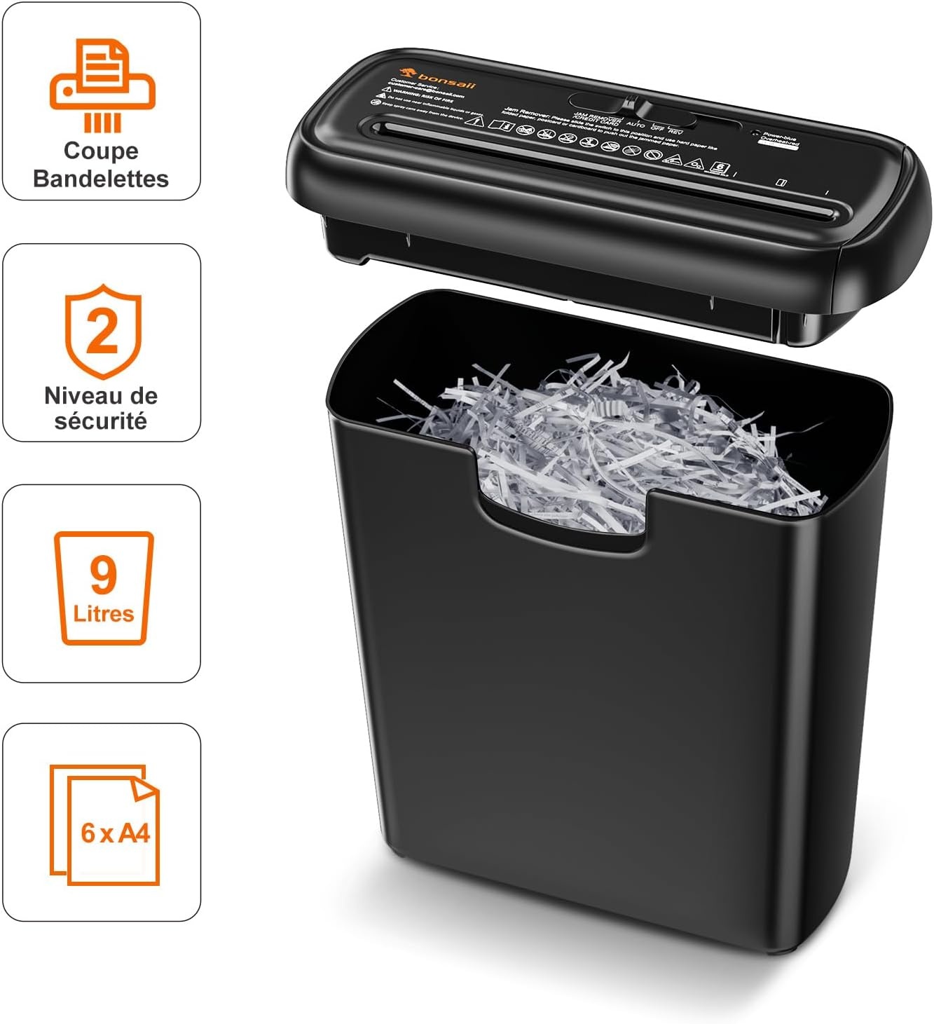 Papiervernietiger 6 Vellen P2 Veiligheid met 9L Bak - 58% Korting