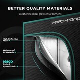 MARS HYDRO Growtent 70x70x160cm, Indoor Kweektent met Reflecterende Mylar Kweektenten voor Hydrocultuur, Afneembaar Bodemblad, voor Planten Kweekruimte