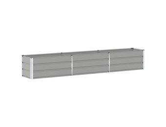 vidaXL Plantenbak Lichtgrijs 480 x 50 x 45 cm Gegalvaniseerd staal
