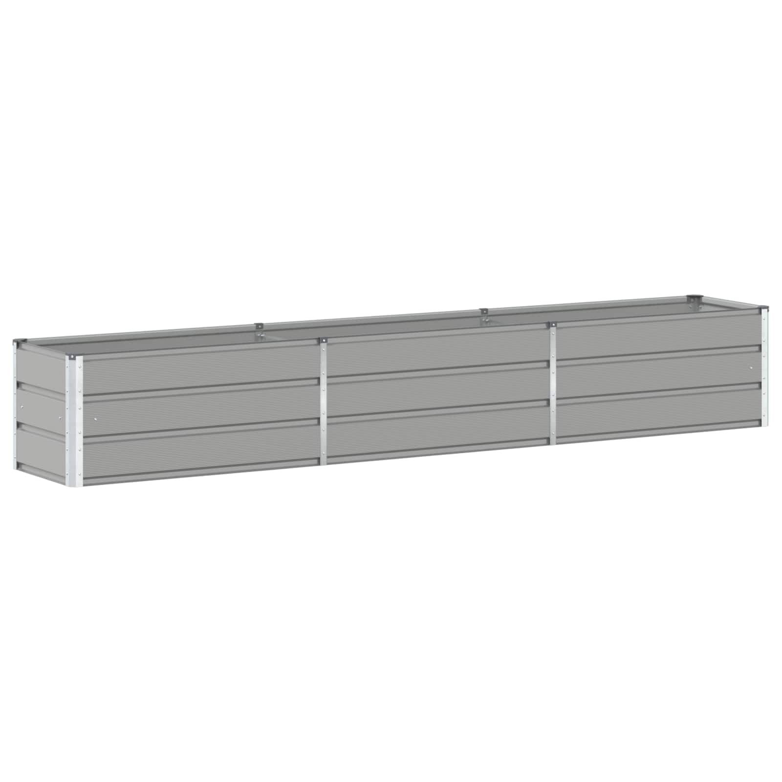 vidaXL Plantenbak Lichtgrijs 480 x 50 x 45 cm Gegalvaniseerd staal