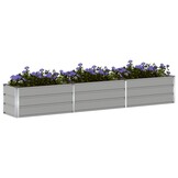vidaXL Plantenbak Lichtgrijs 480 x 50 x 45 cm Gegalvaniseerd staal