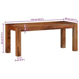 vidaXL Bankje 110 cm massief acaciahout