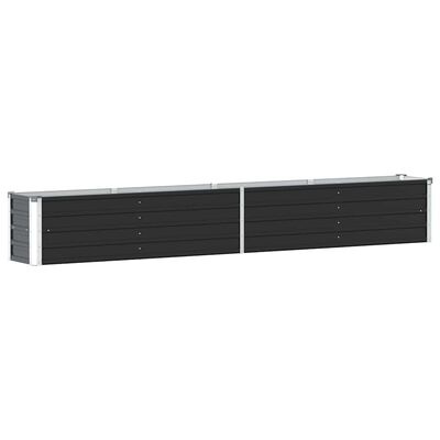 vidaXL Plantenbak verhoogd 320x40x45 cm gegalvaniseerd staal antraciet