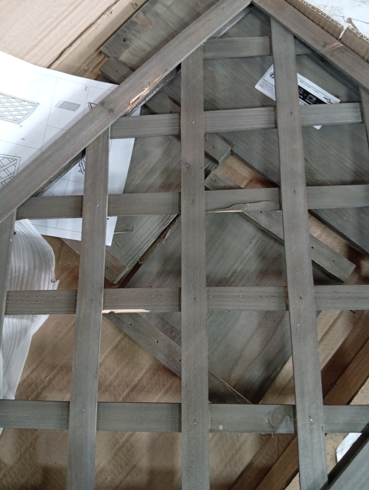 vidaXL Latwerkplantenbak 50x25x90 cm massief vurenhout grijs