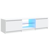 Tv-meubel met LED-verlichting 140cm Wit (41% Korting)