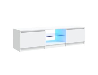 Tv-meubel met LED-verlichting 140cm Wit (41% Korting)
