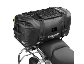 Rhinowalk Motorfiets Achtertas, waterdichte Duffle Droogzak Motorreisgepäck met grote opbergruimte voor Camping, Bootvaren, Fietsen, 60L-Zwart