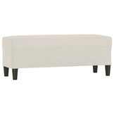 vidaXL Bankje 100x35x41 cm fluweel crèmekleurig