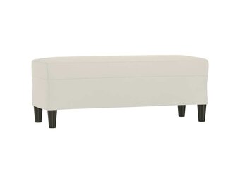 vidaXL Bankje 100x35x41 cm fluweel crèmekleurig