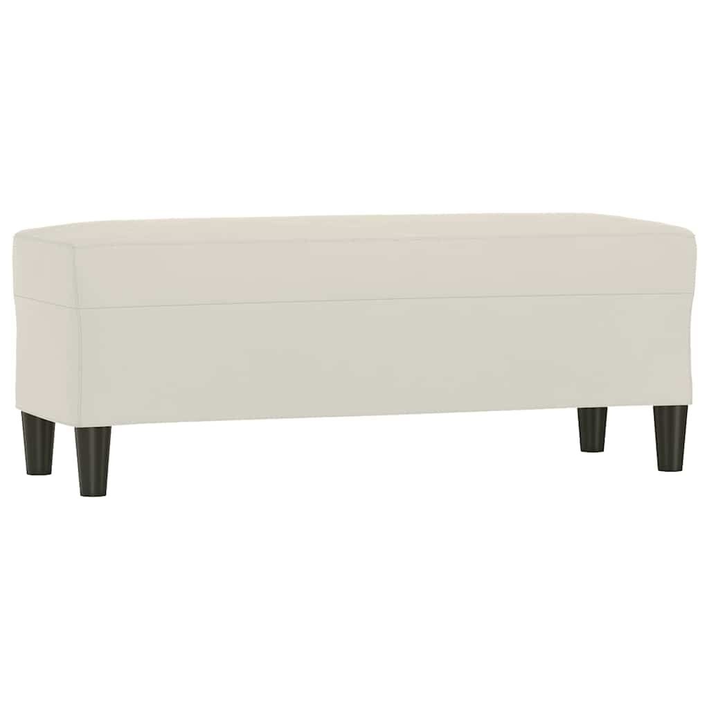 vidaXL Bankje 100x35x41 cm fluweel crèmekleurig