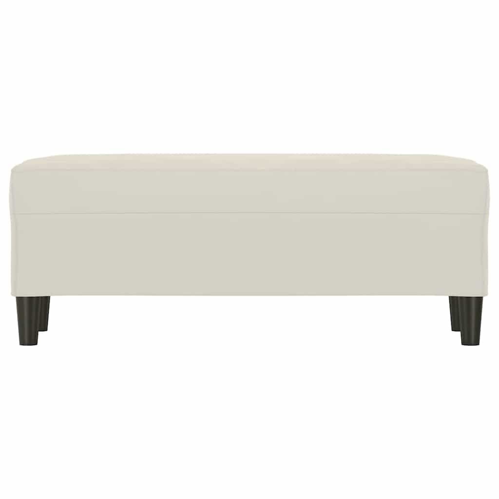 vidaXL Bankje 100x35x41 cm fluweel crèmekleurig