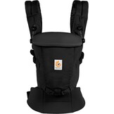 Ergobaby Adapt Carrier for Newborns, from Birth, 3 Positions, SoftTouch Cotton, Ergonomic Baby Front-Inward and Back Carry Position, Onyx Black
