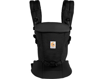 Ergobaby Adapt Carrier for Newborns, from Birth, 3 Positions, SoftTouch Cotton, Ergonomic Baby Front-Inward and Back Carry Position, Onyx Black