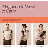Ergobaby Adapt Carrier for Newborns, from Birth, 3 Positions, SoftTouch Cotton, Ergonomic Baby Front-Inward and Back Carry Position, Onyx Black