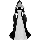 Dames Halloween Jurk met Capuchon | Middeleeuwse Renaissance Stijl | 60% Korting