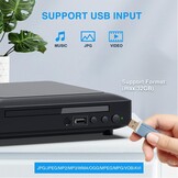 Ceihoit DVD player for TV with HDMI AV output, USB input, HD1080P DVD CD player, built-in PAL NTSC system, all region-free, HDMI/AV cable included