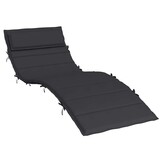 vidaXL Ligbedkussen 180x60x3 cm oxford stof zwart