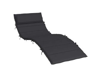 vidaXL Ligbedkussen 180x60x3 cm oxford stof zwart