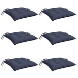 VidaXL Stoelkussens 6 st, Marineblauw, 40x40x7 cm Oxford Stof - 59% Korting!