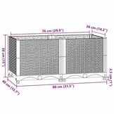 vidaXL Plantenbak verhoogd 80x40x38 cm polypropyleen