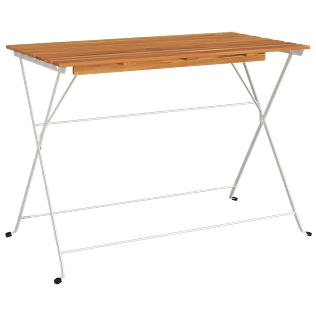 Inklapbare Bistrotafel Acaciahout & Staal - 100x54x71 cm - 72% Korting