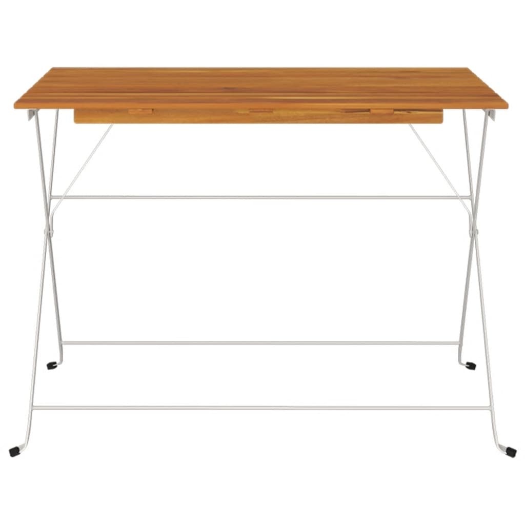 Inklapbare Bistrotafel Acaciahout & Staal - 100x54x71 cm - 72% Korting