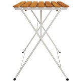 Inklapbare Bistrotafel Acaciahout & Staal - 100x54x71 cm - 72% Korting