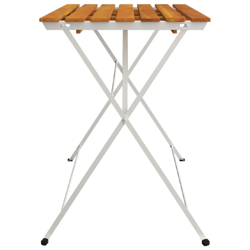 Inklapbare Bistrotafel Acaciahout & Staal - 100x54x71 cm - 72% Korting