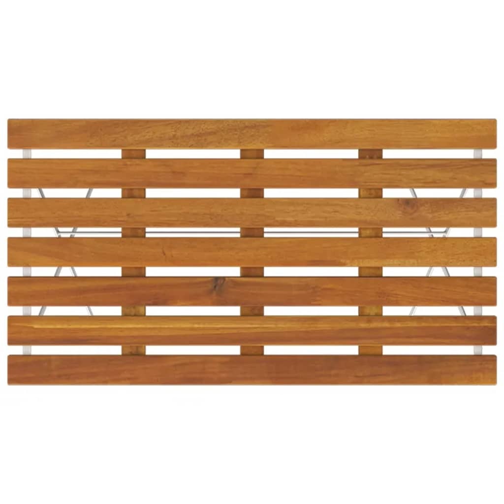 Inklapbare Bistrotafel Acaciahout & Staal - 100x54x71 cm - 72% Korting
