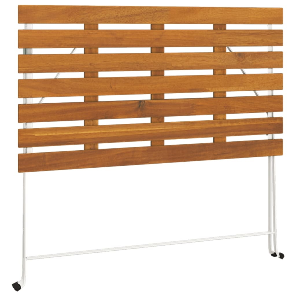 Inklapbare Bistrotafel Acaciahout & Staal - 100x54x71 cm - 72% Korting