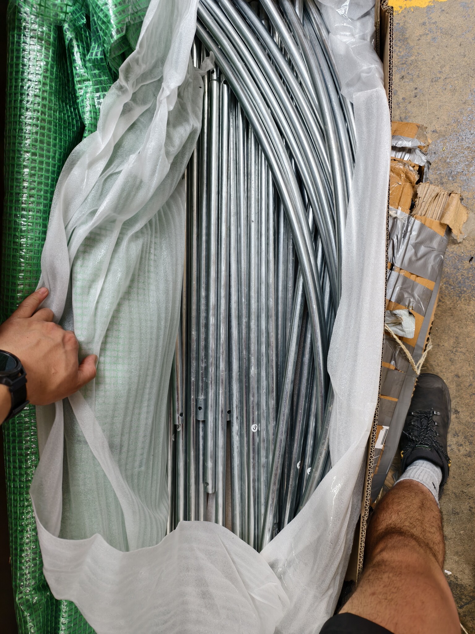GROENE folietunnel met ramen - 10m2 = 400 * 250 * 200