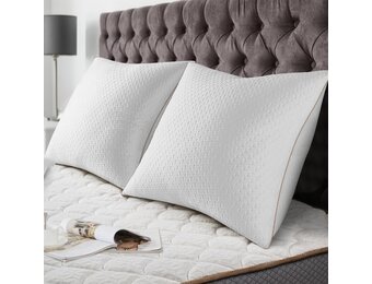 BedStory Bamboevezelkussen, bamboevezel, 60 x 60 cm, 2 stuks met afneembare kussenslopen, anti-allergische kussens met vulling, 10% 7D en 90% 3D-vezel, polyester, kussen, hotelkwaliteit