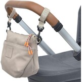 LÄSSIG Baby Stroller Organizer Shoulder Bag Pushchair Bag Including Pushchair Attachment/GRE Buggy Bum Bag Humus