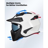 Scooter Jethelm Wit ECE 22.06 DOT met afneembaar kinstuk | 60% Korting