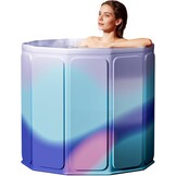 Opvouwbare badkuip, 80 x 70 cm (b x h), draagbare badkuip voor warme en koude badkamer, voor kleine badkamers, douche, spa en wellness, ijsbad, volwassenen, ijsbad