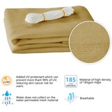HAIKUS Rechthoekig schaduwdoek, 2 x 3 m, ademend HDPE-schaduwzeil (185 g/m²), rechthoekig schaduwnet, 3 x 2 m, met uv-bescherming voor terras, tuin, terras, buiten, 2 x 3 m, sand