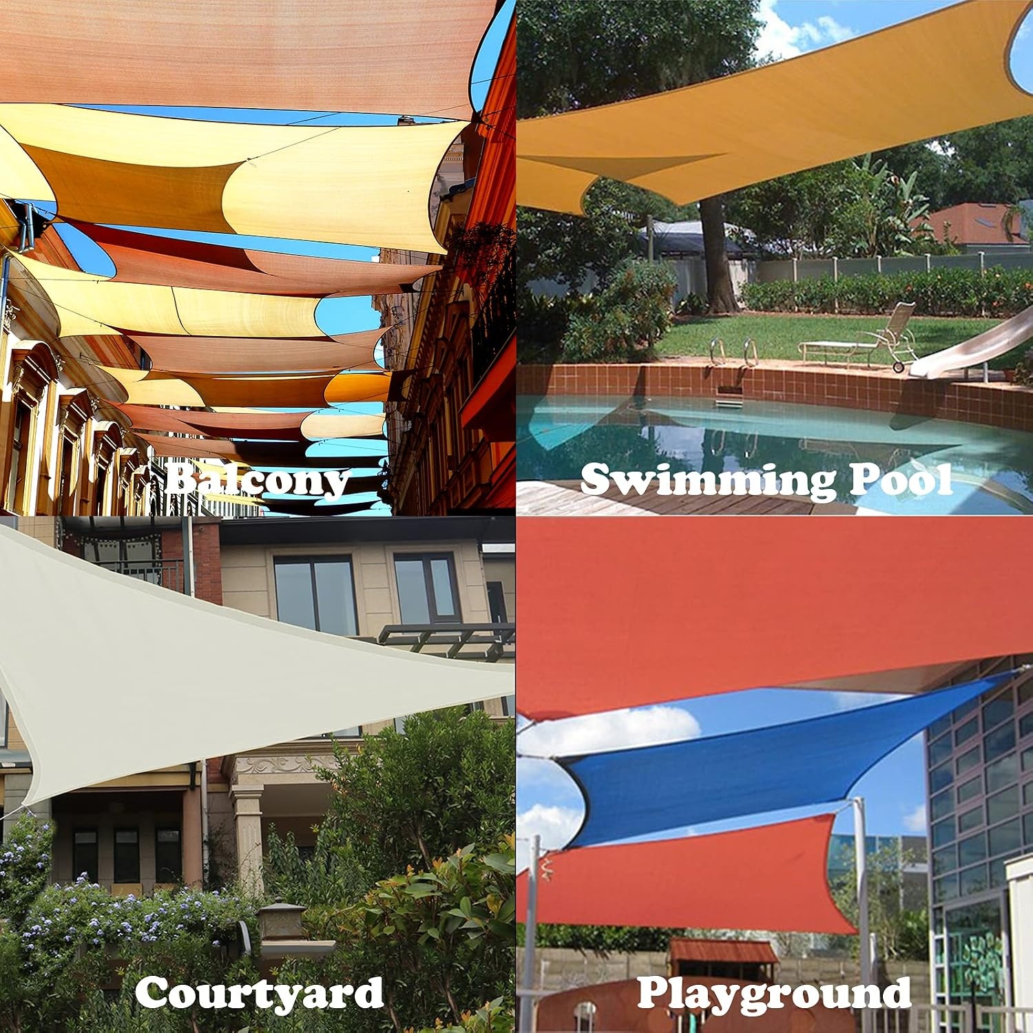 HAIKUS Rechthoekig schaduwdoek, 2 x 3 m, ademend HDPE-schaduwzeil (185 g/m²), rechthoekig schaduwnet, 3 x 2 m, met uv-bescherming voor terras, tuin, terras, buiten, 2 x 3 m, sand