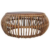 vidaXL Salontafels 2 st natuurlijk rattan