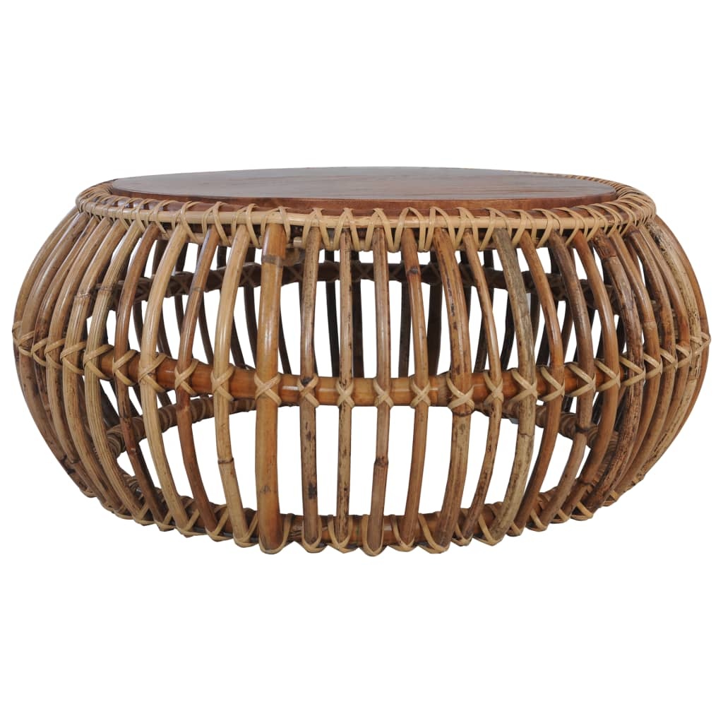 vidaXL Salontafels 2 st natuurlijk rattan