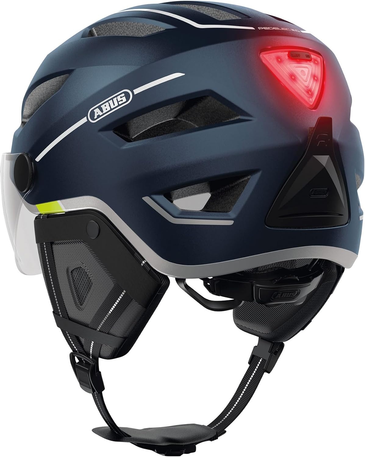 ABUS Pedelec 2.0 ACE Stadshelm - Hoogwaardige E-Bike helm met Achterlicht en Vizier voor Stadsverkeer - Voor Dames en Heren - Blauw, Maat L