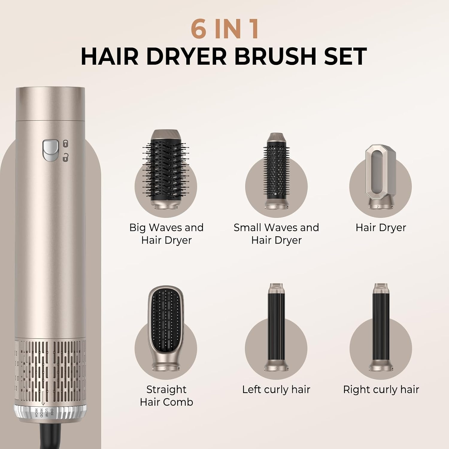 Airstyler 6-in-1 Warme Luchtborstel | 59% Korting