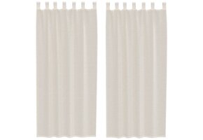 vidaXL Voile Gordijnen Crèmekleurig (2 st.) - 45% Korting