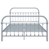 vidaXL Bedframe metaal grijs 120x200 cm