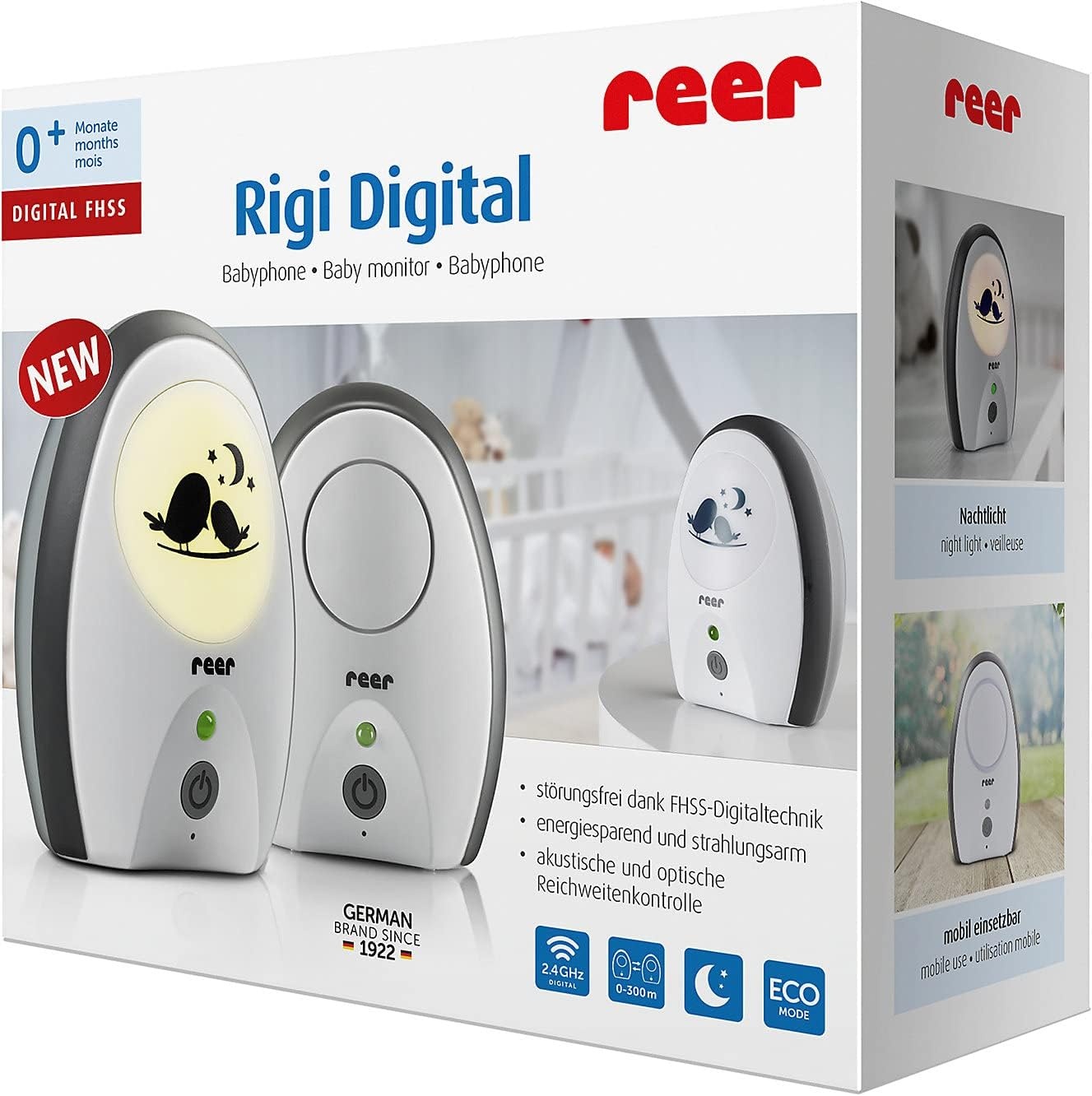 Digitale Babyfoon Rigi met 300m Bereik & Nachtlampje - 59% Korting